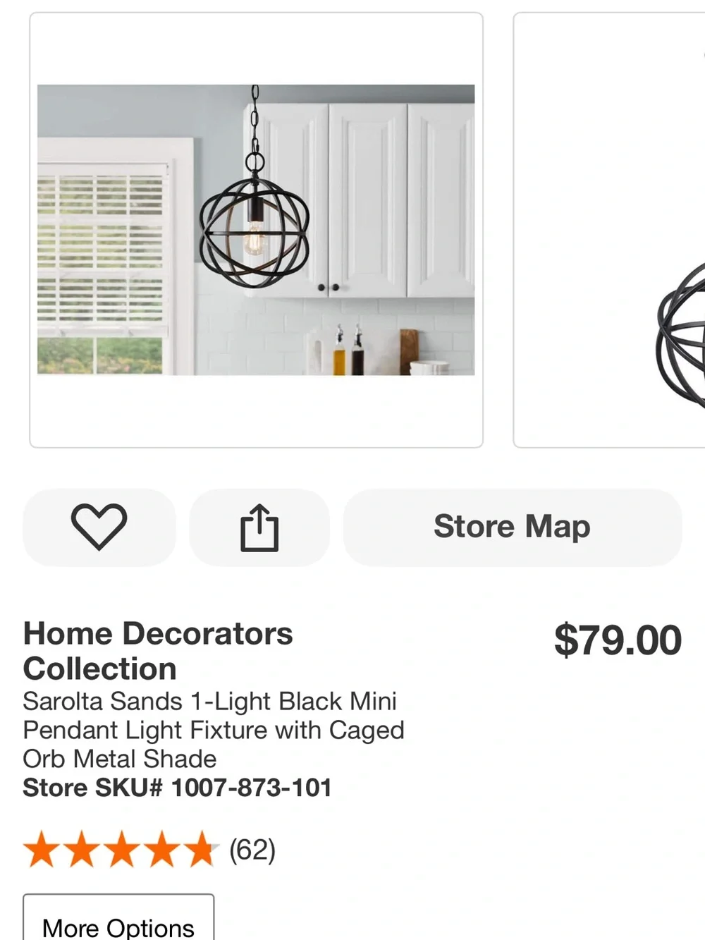 New home decorators sarolta Sands Black Pendant Light